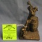 Bronze musician sculpture