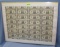 Large 32 piece uncut US $1.00 bills uncut sheet