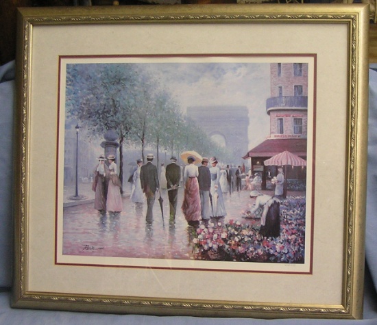 Rene Morse large artist signed and dated lithograph