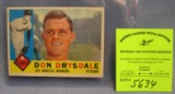 Vintage Don Drysdale baseball card