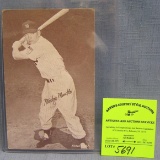 Vintage oversized Mickey Mantle baseball card