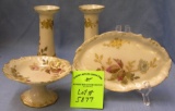 Vintage Limoges four piece dresser set