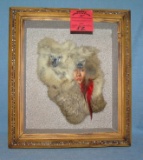 Southwest Indian and wolves framed diorama