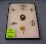 Collection of quality costume jewelry pins