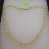 Vintage pearl necklace with 14K gold clasp
