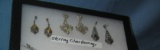 Group of sterling silver earrings