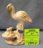 Vintage Capodimonte pelican family figurine