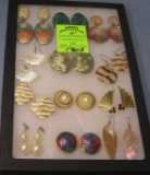 Collection of vintage costume jewelry earrings