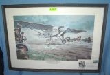 Lindbergh Spirit of St louis framed print & 1st day cover