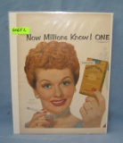 1950's Lucille Ball ad for Philip Morris cigarettes