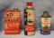 Vintage automotive tin advertising products