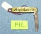 Miniature pocket knife with Vallejo CA advertising