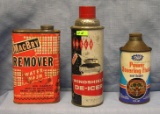 Vintage automotive tin advertising products