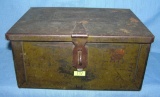 Early military metal locking storage box