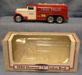 Vintage True Value cast metal truck bank
