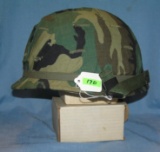 Vietnam US camo metal helmet and complete liner