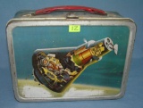 Vintage space themed domed shaped lunch box