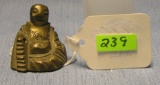 Vintage bronze Buddha paperweight