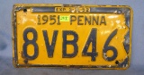 Antique license plate, PA