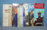 Group of vintage travel maps and brochures
