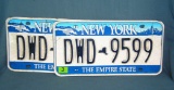 Pair of NY Empire State license plates