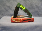 Green zeppelin folding pocket knife w/ org. box