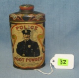 Rare Policeman's foot powder tin