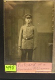 WWII German police man photo postcard
