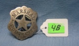 US Marshal's badge early 1900's