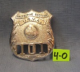 U.S.V.A. Protective Section officer's badge