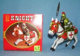 All tin windup Knight in shinig armor tin toy