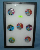 Collection of Batman super hero pin back buttons