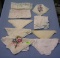Group of 10 hand embroidered hankies