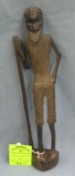 Antique hand carved African warrior/Wiseman