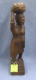 Large hand carved African woman figure