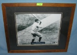 Babe Ruth matted and framed photo
