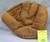 Antique leather baseball glove