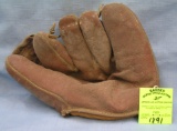 Antique leather baseball glove