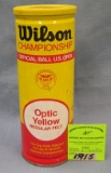 Vintage can of Wilson tennis balls in all tin case