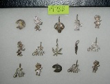 Group of 15 sterling silver charms