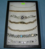 Collection of costume jewelry bracelets