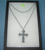 Vintage religious neckless with turquoise stones
