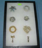 Collection of quality costume jewelry pins