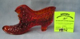 Vintage art glass Victorian shoe