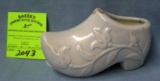 Vine decorated Delftware shoe