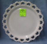 Large vintage Milk Glass serving platter