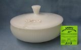 Vintage Milk Glass Fire King style serving bowl