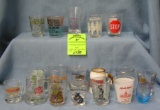 Large collection of vintage shot glasses