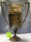 Antique silver plated fire department presentation trophy
