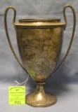 Antique silver plated boxing team trophy
